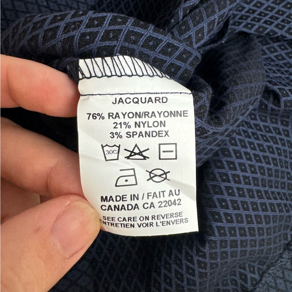 Margret M NWT Stitch fix Jaquard navy and black mini skirt size large - Picture 4 of 6